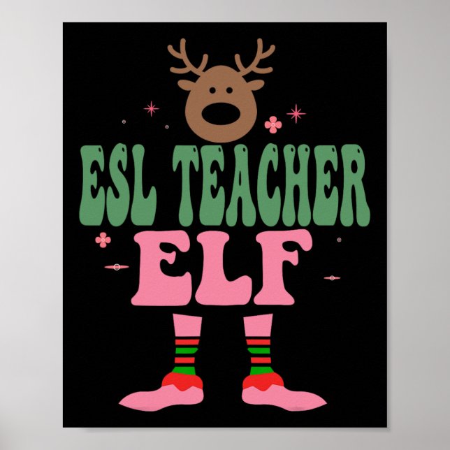 Poster Professora Esl Elf Xmas Matando o Natal do Grupo F (Frente)