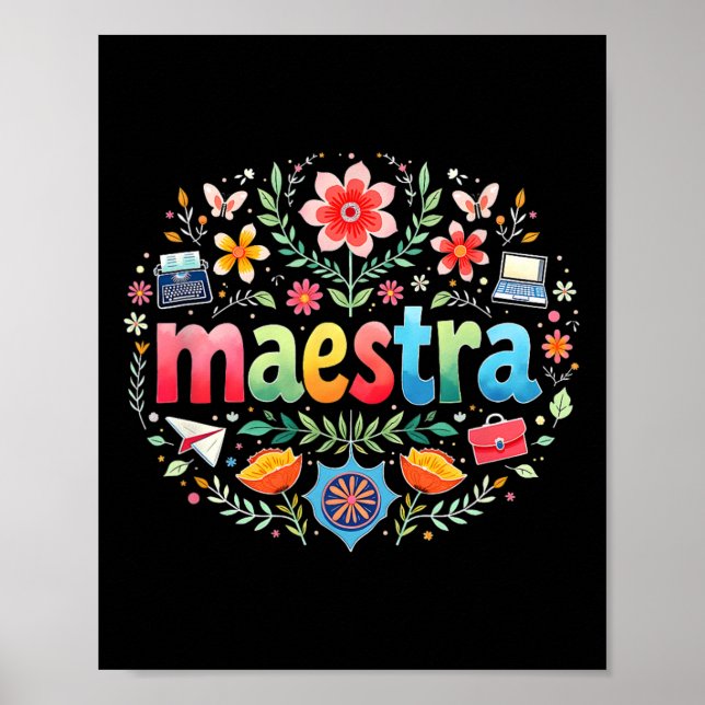 Poster Professora Espanhola Mexicana Professora México Ci (Frente)