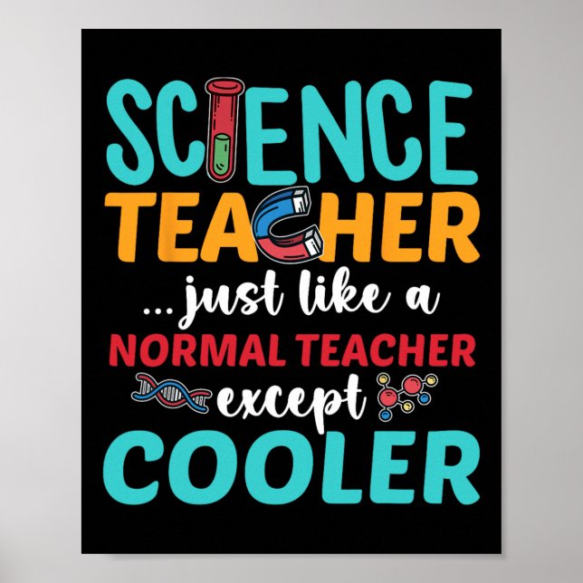 Poster Professora Exceto A Cooler De Volta À Cl De Ciênci (Frente)