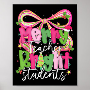 Poster Professora feliz Brilhante Aluno Engraçado Christm