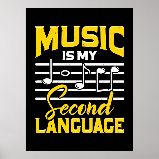 Poster Professora Música É Meu Segundo Idioma (Frente)