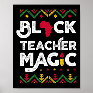 Poster Professora Negra Professora Mágica História Negra 