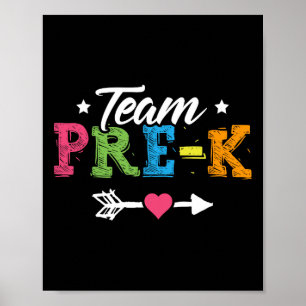 Poster Professora Pré-k Na Pré-Escola Estudante De Volta