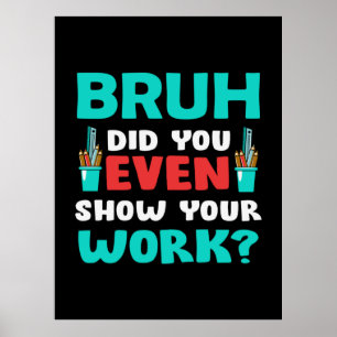 Poster Professora Presente Bruh Mostra Seu Trabalho