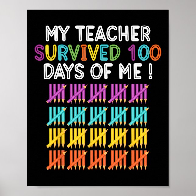 Poster Professora Sobreviveu A 100 Dias Da Minha Professo (Frente)