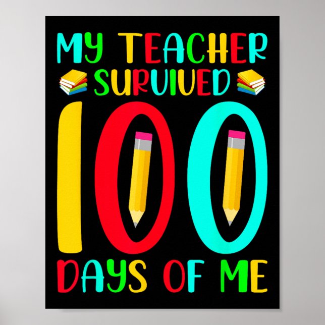 Poster Professora Sobreviveu A 100 Dias De Mim 100º Dia D (Frente)