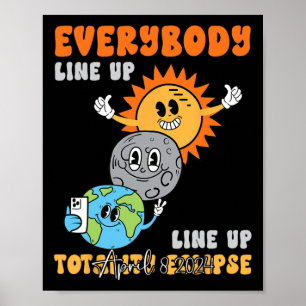 Poster Professora Solar Eclipse Abril 8 2024 Engraçada Fú