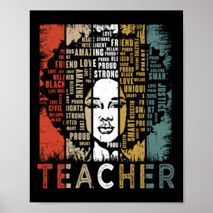 Poster Professoras Afro-Americanas Mulheres História Negr