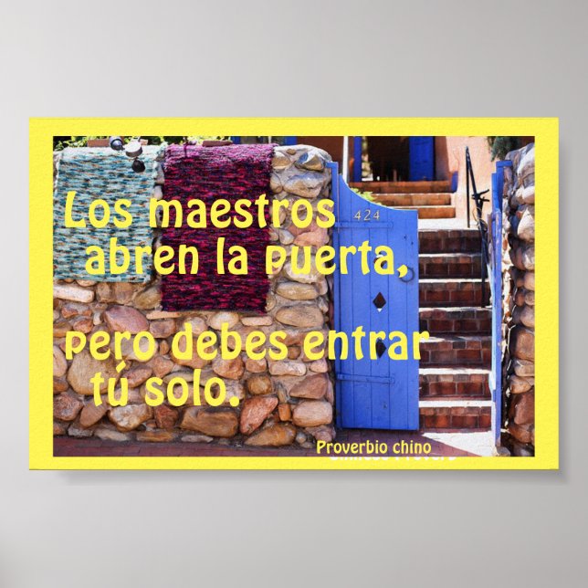 Poster Professores abrem a porta, espanhol, (Frente)