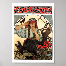 Poster Professores da Vintage Art Nouveau Morávia Choir M