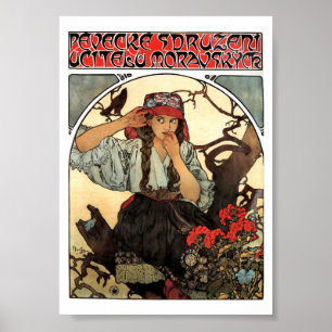 Poster Professores da Vintage Art Nouveau Morávia Choir M
