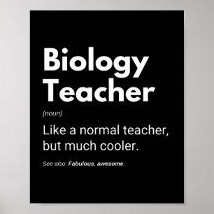 Poster Professores de Biologia Engraçado Dito Legal