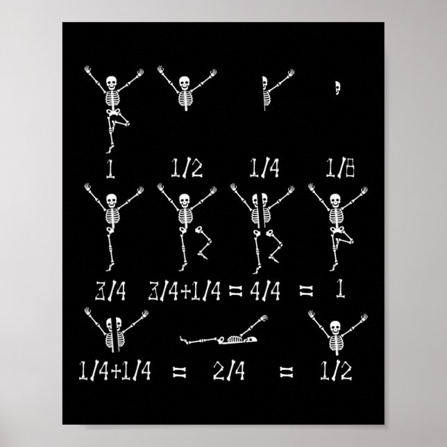 Poster Professores de Matemática bonitos Equação de Esque (Frente)