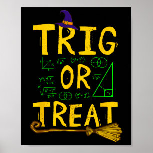Poster Professores De Matemática De Halloween Que Testam 