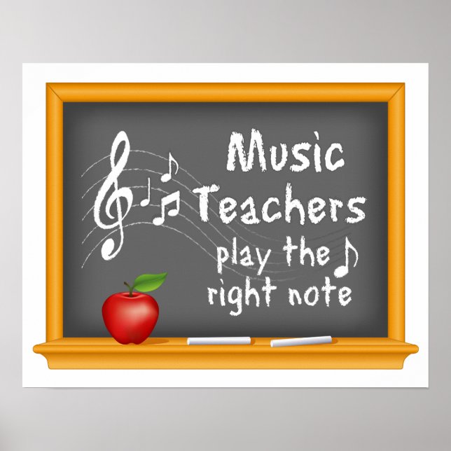 Póster Professores de Música Tocam a Nota Certa (Frente)