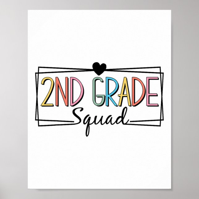 Poster Professores De Segundo Grau Quadrado Crianças Grau (Frente)