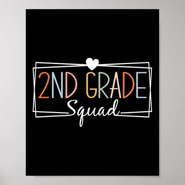 Poster Professores De Segundo Grau Quadrado Crianças Grau (Frente)