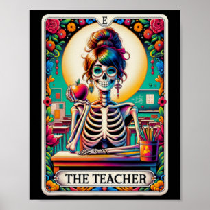 Poster Professores do Dia das Bruxas Tarot Card Spooket S