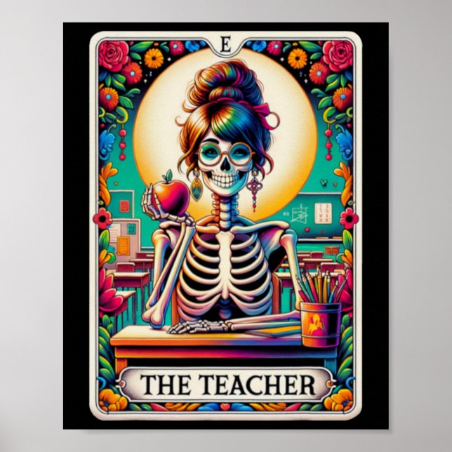 Poster Professores do Dia das Bruxas Tarot Card Spooket S (Frente)