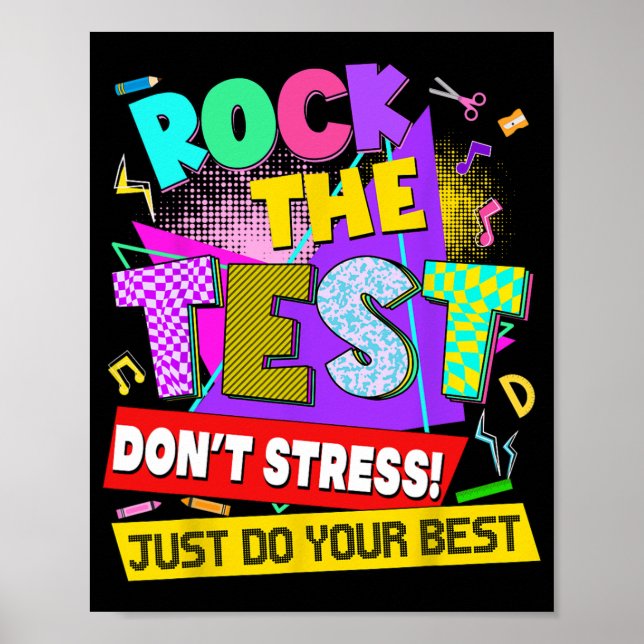 Poster Professores do dia de teste do ponto de stress (Frente)