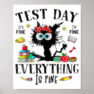 Poster Professores em Estresse do Dia &amp; Estudantes Te