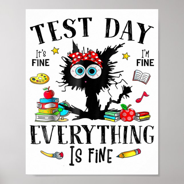 Poster Professores em Estresse do Dia &amp; Estudantes Te (Frente)
