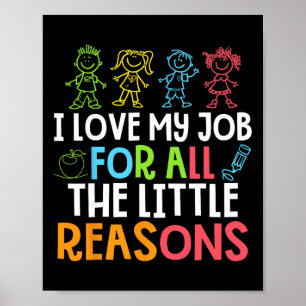 Poster Professores Eu Amo Meu Trabalho Por Todos Os Peque