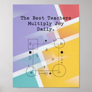 Poster Professores Multiplicam a Alegria Diariamente In