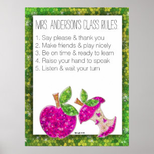 Poster Professores Verdes, Rosa-Quente, que Conhecem as R