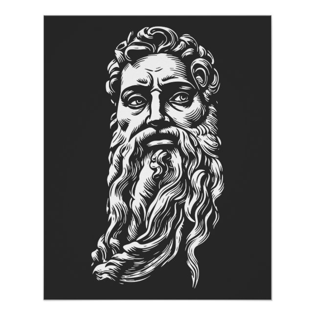 Póster profeta Moisés, retrato (Frente)