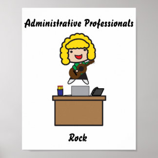 Poster Profissionais Administrativos Personalizam Engraça