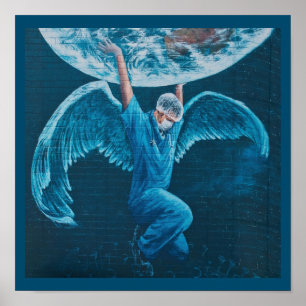 Poster Profissionais de saúde segurando tudo