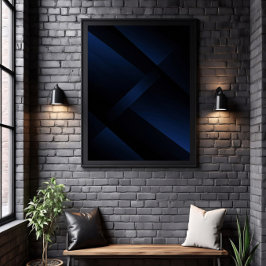 Poster Profundidade Azul Meia-Noite