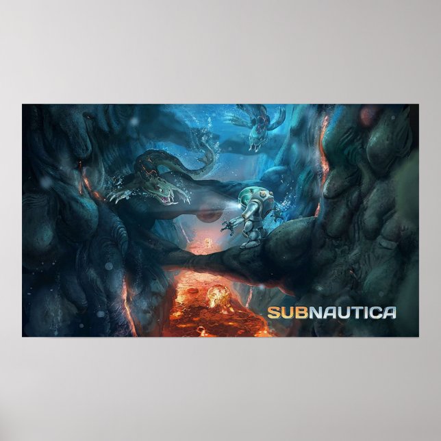 Poster Profundidade do oceano subnautica (Frente)
