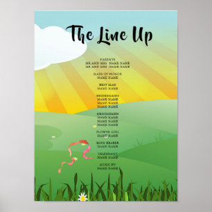 Poster Programa de Casamento do Festival Rústico Moderno 