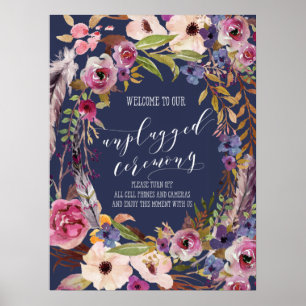 Poster Programa de Casamento Rústico Sinal da Festa de Ca