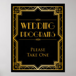 Poster Programa de Casamento Sinal de Casamento | Gatsby 