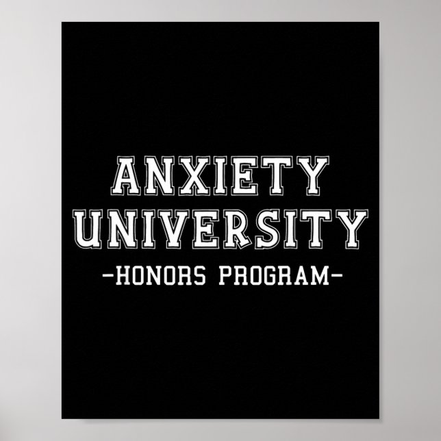 Poster Programa de Honra da Universidade de Ansiedade (Frente)