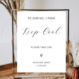 Poster Programa de Ventiladores do Casamento Minimalista