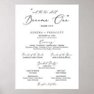 Poster Programa Delicado de Casamento de Cotação de Cal