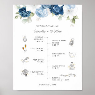 Poster Programa Itinerário para Casamento Moderno de Dust