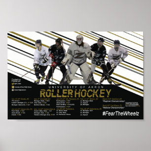 Póster Programação do hóquei do rolo de Akron