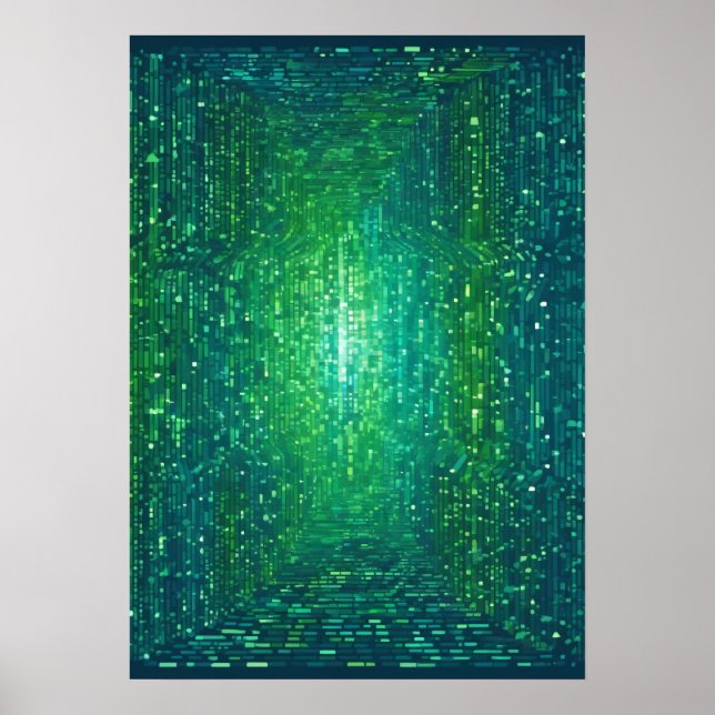 Poster Programador de Rede de Código Binário Desenvolvedo (Frente)