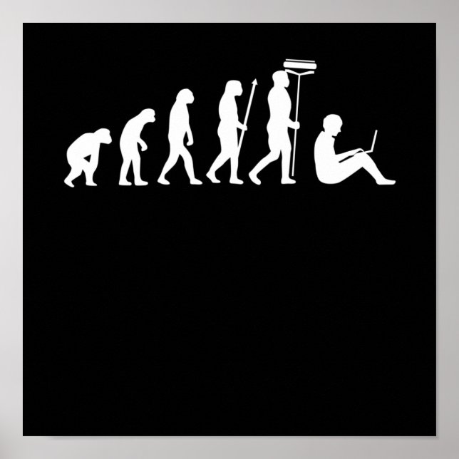 Poster Programador de TI do computador para evolução do s (Frente)