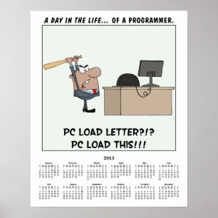 Poster Programador irritado de 2013 calendários
