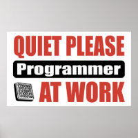 Programador silencioso no trabalho