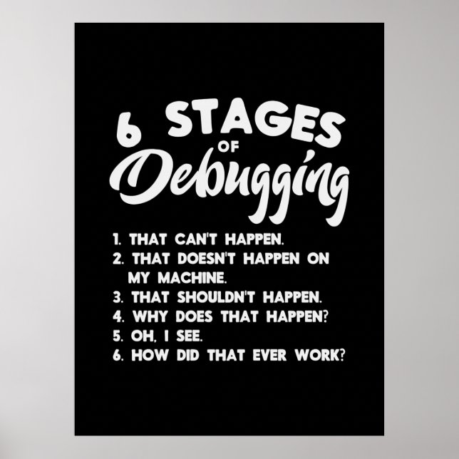 Poster Programammer 6 Palcos De Depuração (Frente)