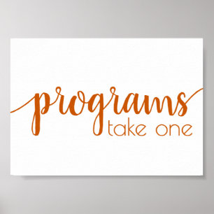 Poster Programas Simples   Mesa de Laranja de Outono de Q