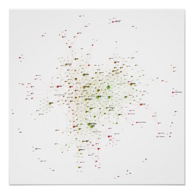 Póster Programming Languages Influence Network 2021 (Frente)