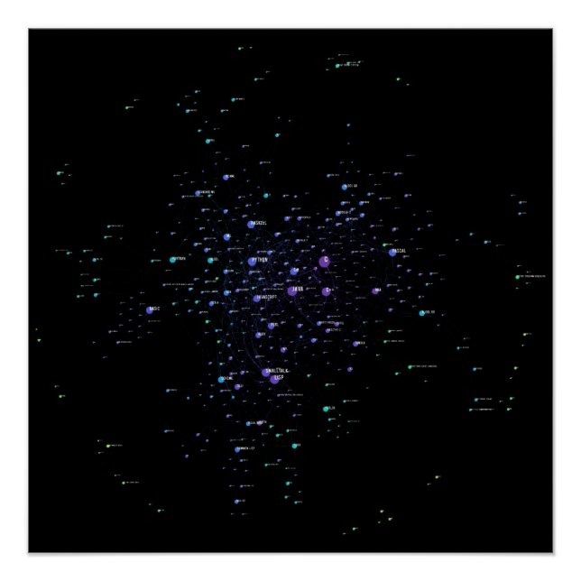 Póster Programming Languages Influence Network 2021 (Frente)